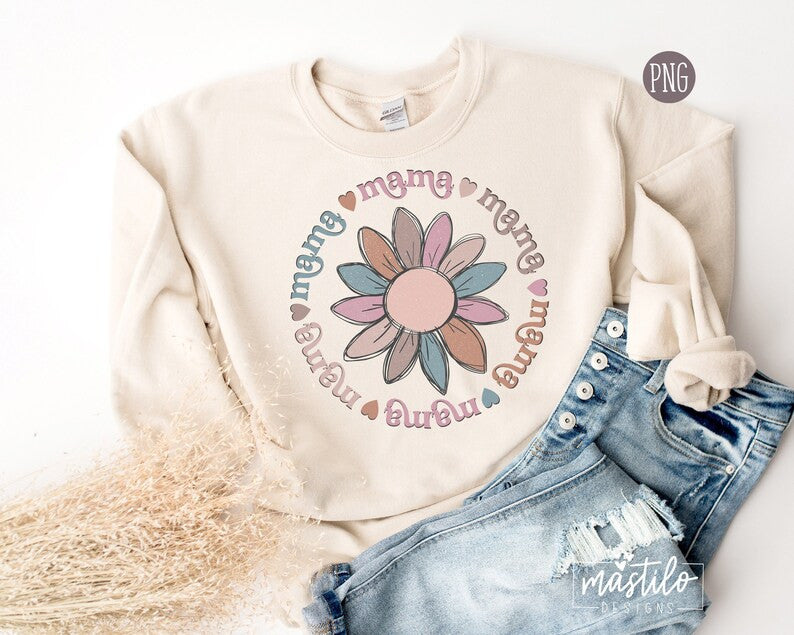 Mama Retro PNG, Mom Png, Retro Png, Groovy Png, Mother's Day Png