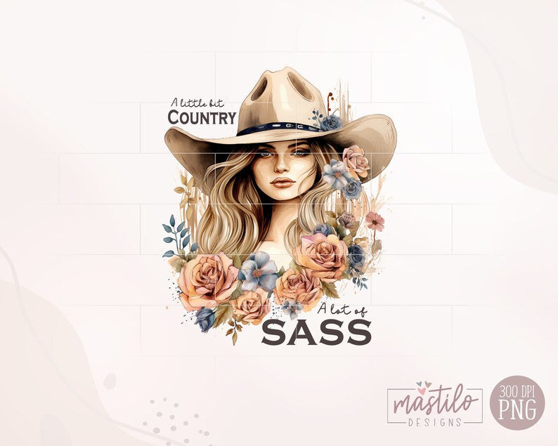 Country Girl png, Western Girl Vibes png, A Little Bit Country
