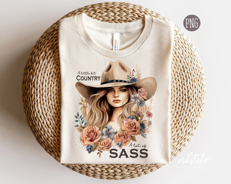 Country Girl png, Western Girl Vibes png, A Little Bit Country