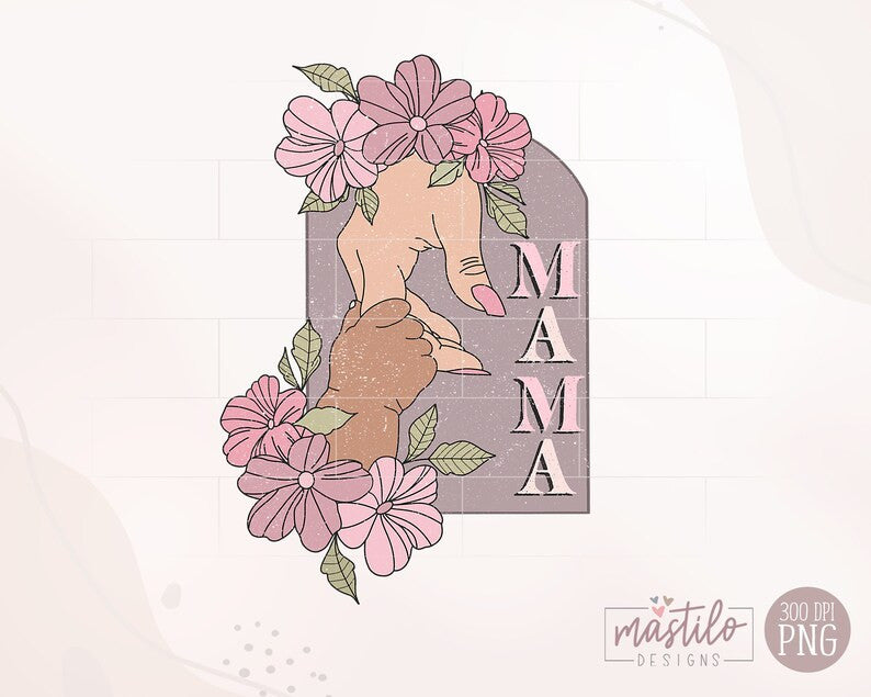 Retro Mama sublimation Design, Mama Boho Design, Retro Mama PNG