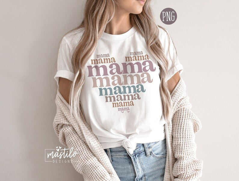 Mama PNG, Mom Png, Retro Png, Groovy Png, Mother's Day Png
