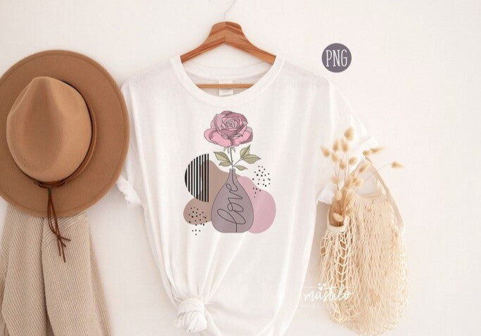 Love abstract art, Boho Sublimation Png