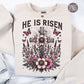 He Is Risen PNG , Easter Cross Clipart, Christian Sublimations, Digital Downloads