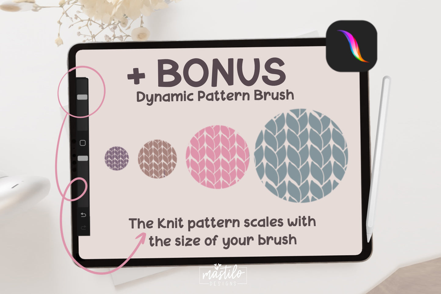 Knit Procreate Pattern Brush, Knit Brush Set, Knit Pattern Brush for Procreate, Seamless Knitting Texture