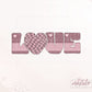 Valentine's Day Sublimation PNG Design | Love & Vintage Checkered T-Shirt Graphic