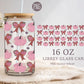 Fall 16 oz Glass can wrap Png, Pumpkins and Bows can cup wrap