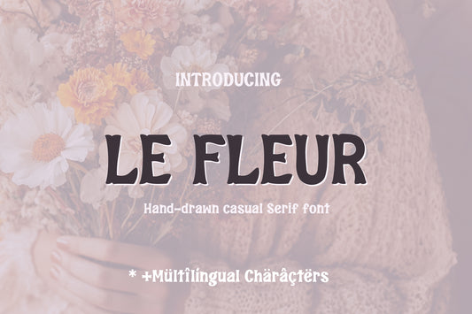Hand Drawn Font - Le Fleur, OTF font, Handwritten font, Crafts font, Retro font, Modern Retro Font, Elegant Font for Procreate
