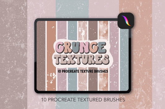 10 Grunge Distressed Procreate Brushes, Procreate Texture Brushes