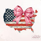 4th Of July Png, Distressed Coquette American Flag Png, USA Png Fourth Of July Png Patriotic Sublimation T-Shirt Print Digital File Download