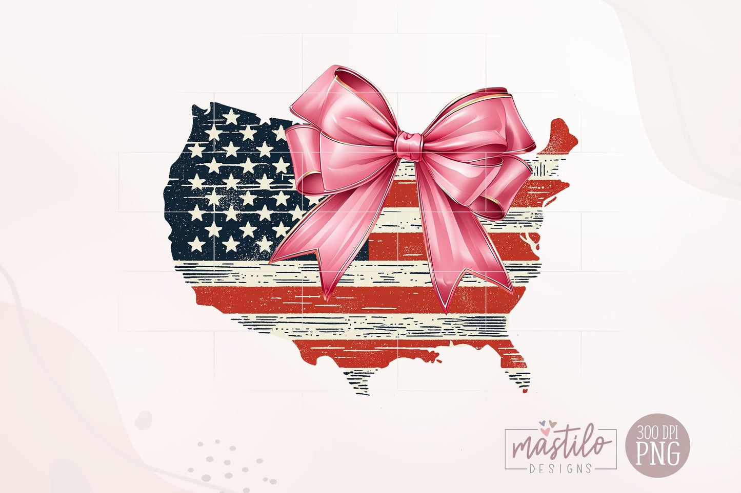 4th Of July Png, Distressed Coquette American Flag Png, USA Png Fourth Of July Png Patriotic Sublimation T-Shirt Print Digital File Download