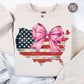 4th Of July Png, Distressed Coquette American Flag Png, USA Png Fourth Of July Png Patriotic Sublimation T-Shirt Print Digital File Download