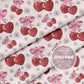 Summer Cherries and Bows Seamless Pattern, Coquette Girly seamless pattern