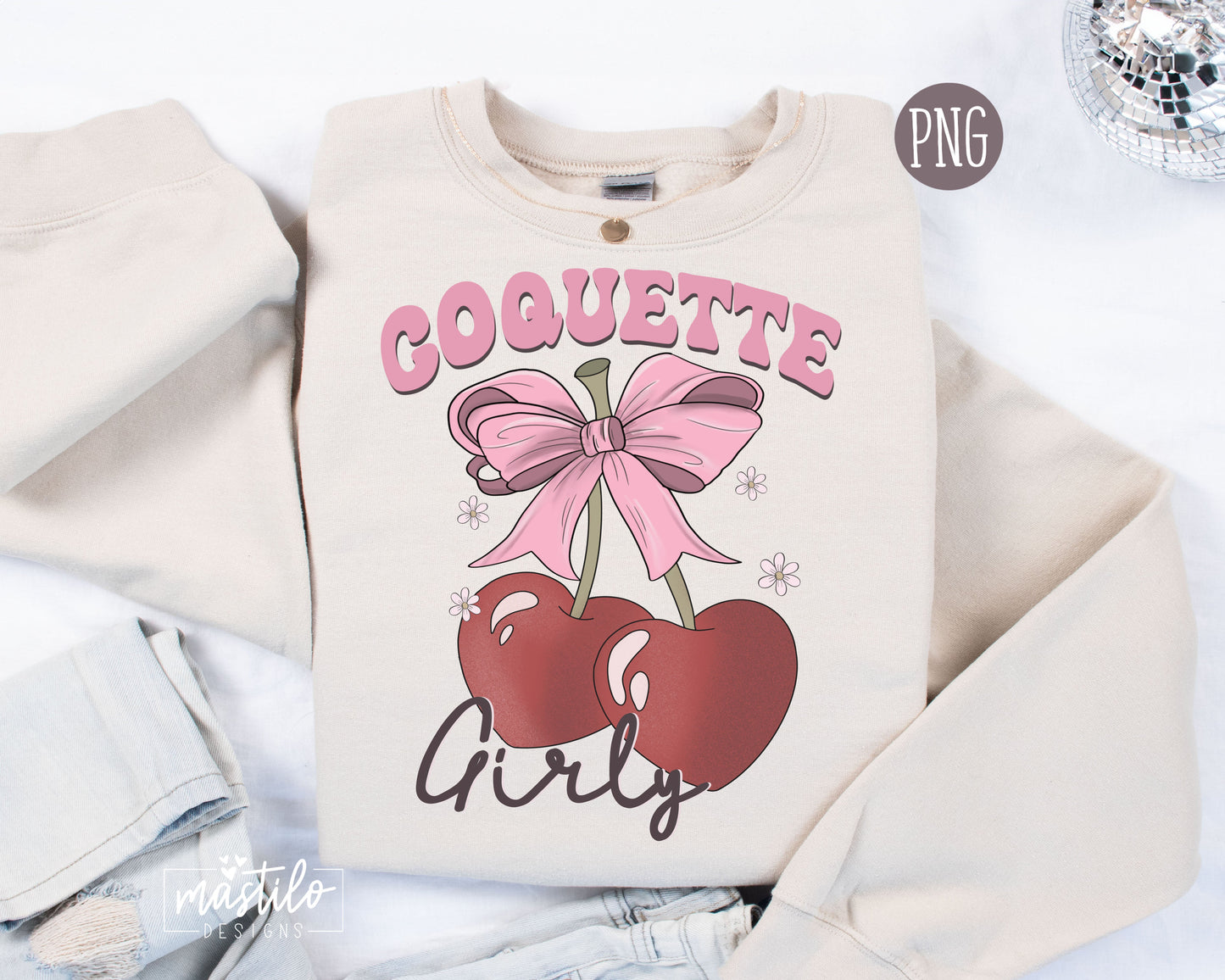 Coquette Girly, Trendy Cherry png, Soft Girl Era png, Pink Bow, Aesthetic Png, Trendy Coquette png
