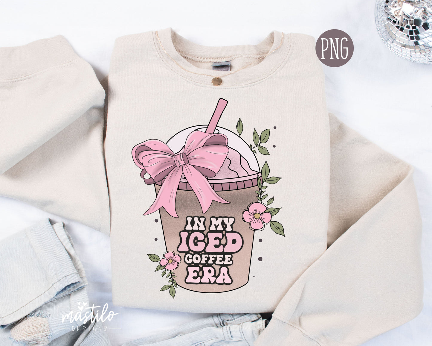 In my Iced Coffee Era, Trendy Coquette png, Iced Coffee Era png