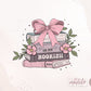 In My Bookish Era, Coquette Png, Trendy Books png, Pink Books, Book Lover Png