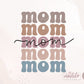 Mom Boho Distressed Stacked png, Sublimation designs, Mom Sublimation PNG