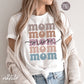 Mom Boho Distressed Stacked png, Sublimation designs, Mom Sublimation PNG