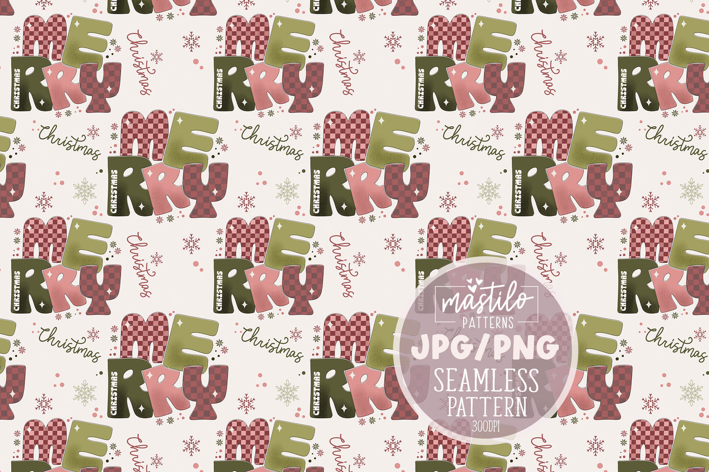 Merry Christmas Seamless Pattern, Christmas pattern, Seamless Pattern, Christmas Seamless Pattern