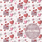 Valentine's Day Seamless Fabric Pattern, Tumbler Wraps PNG, Valentine's Seamless Design for Fabric