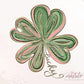 St. Patrick's Day Glitter Shamrock PNG, Four Leaf Clover Sublimation Design, St. Patty's Day, Sequin Style Shirt, Tshirt Design, DTF Design