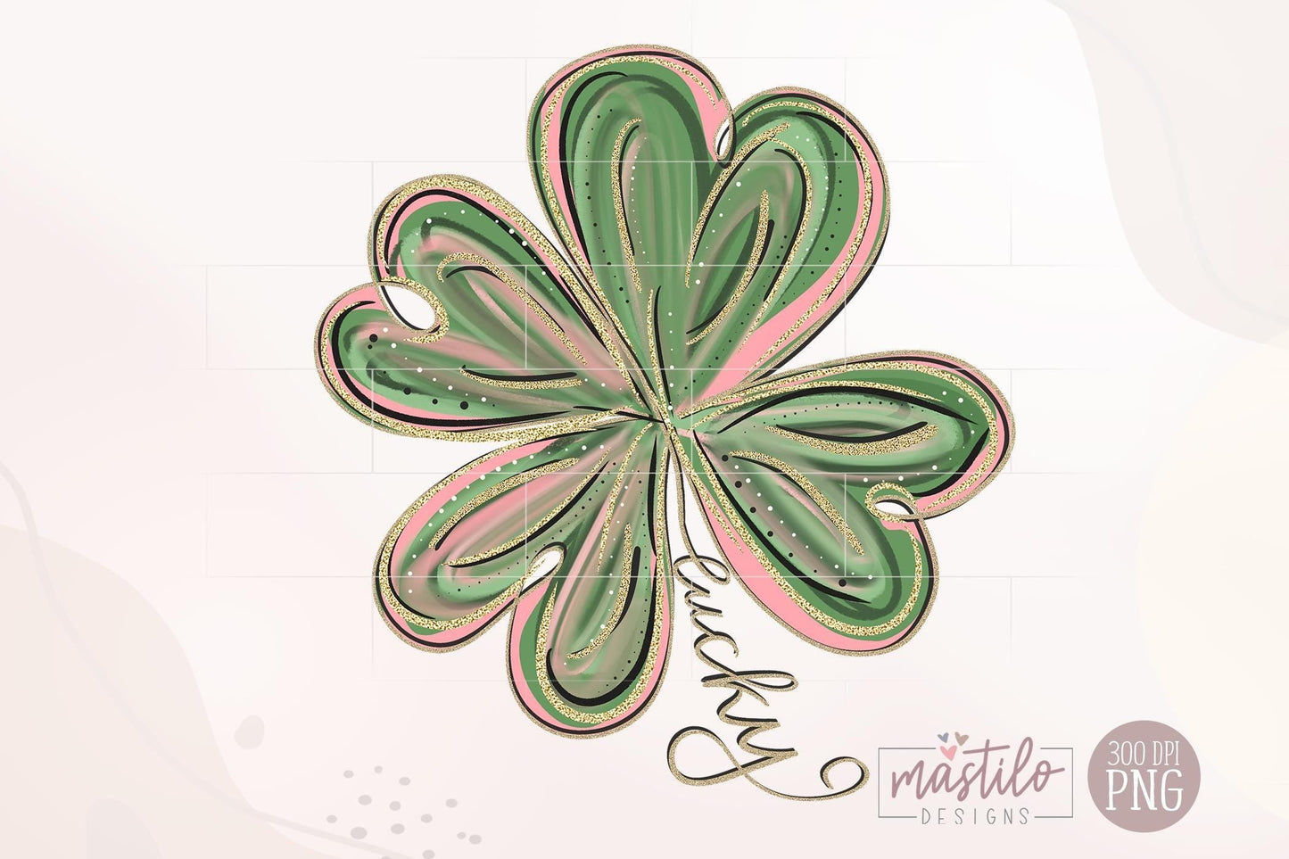 St. Patrick's Day Glitter Shamrock PNG, Four Leaf Clover Sublimation Design, St. Patty's Day, Sequin Style Shirt, Tshirt Design, DTF Design