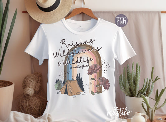 Auntie of Both Png, Raising Wildflowers and Wildlife, Girl Boy Aunt