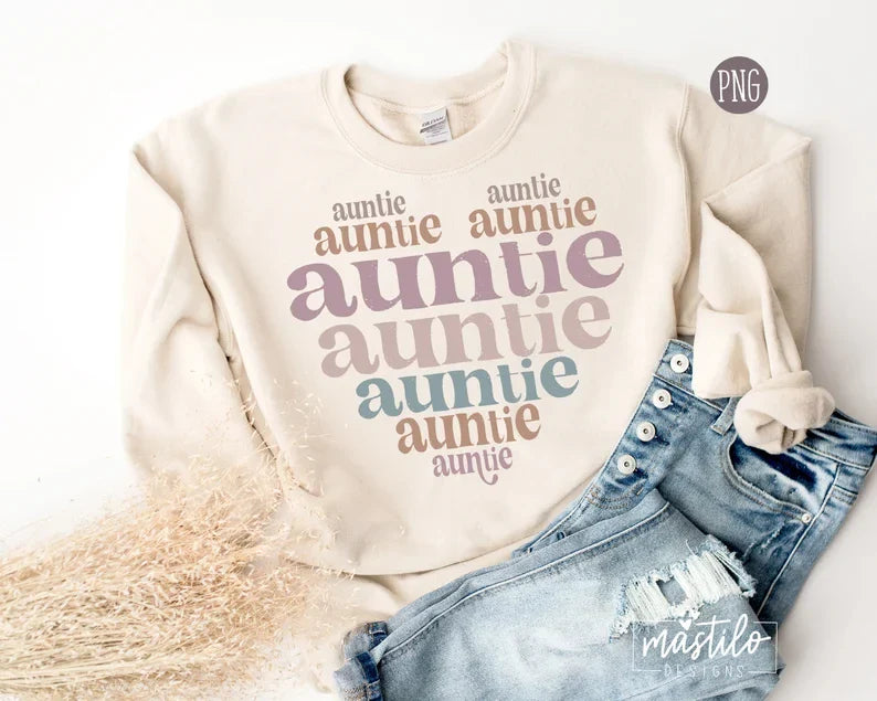 Auntie Png, Aunt PNG, Auntie Sublimation PNG, Stacked Auntie sublimation PNG