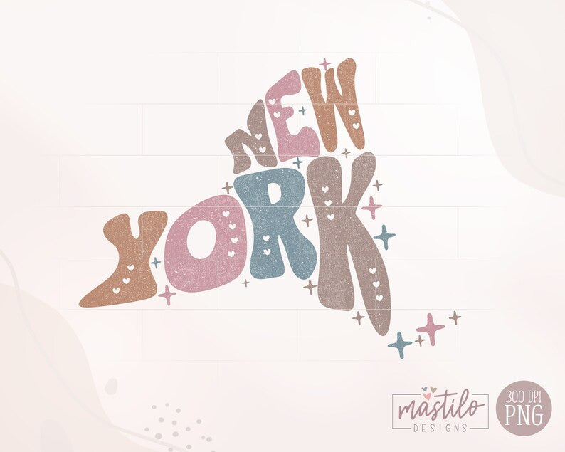 New York Png, New York State png, New York Word Png