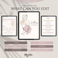 PLR Self Care Planner, Editable Canva Planner Template, Planner for Resell