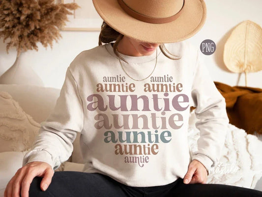 Auntie Png, Aunt PNG, Auntie Sublimation PNG, Stacked Auntie sublimation PNG