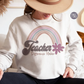 Retro Teacher PNG, Teacher Sublimation designs, Teacher Rainbow Png