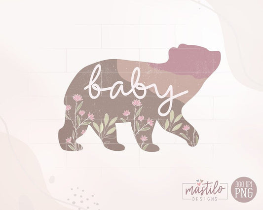 Baby Bear Png, Boho Sublimation Design, Boho Png, Mom Life