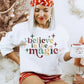 Believe In the Magic Retro Boho Distressed Christmas png