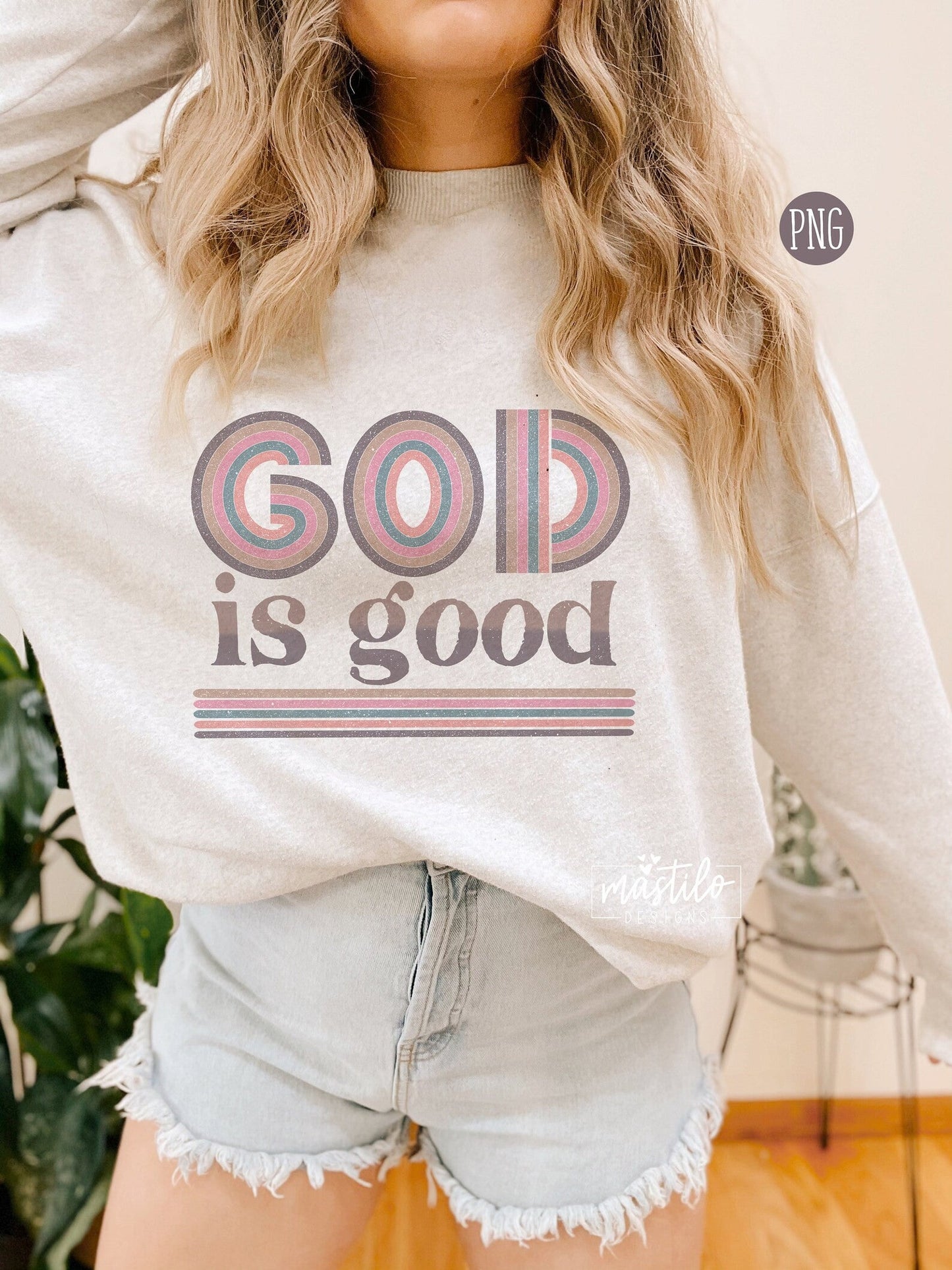 God Is Good Png, Retro Christian Png, Pray PNG, Christian Shirt Designs