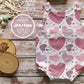 Scribble Hearts Seamless Pattern, Valentine Hearts repeat pattern