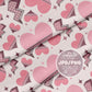 Retro Hearts Seamless Pattern, Groovy Valentine Hearts repeat pattern