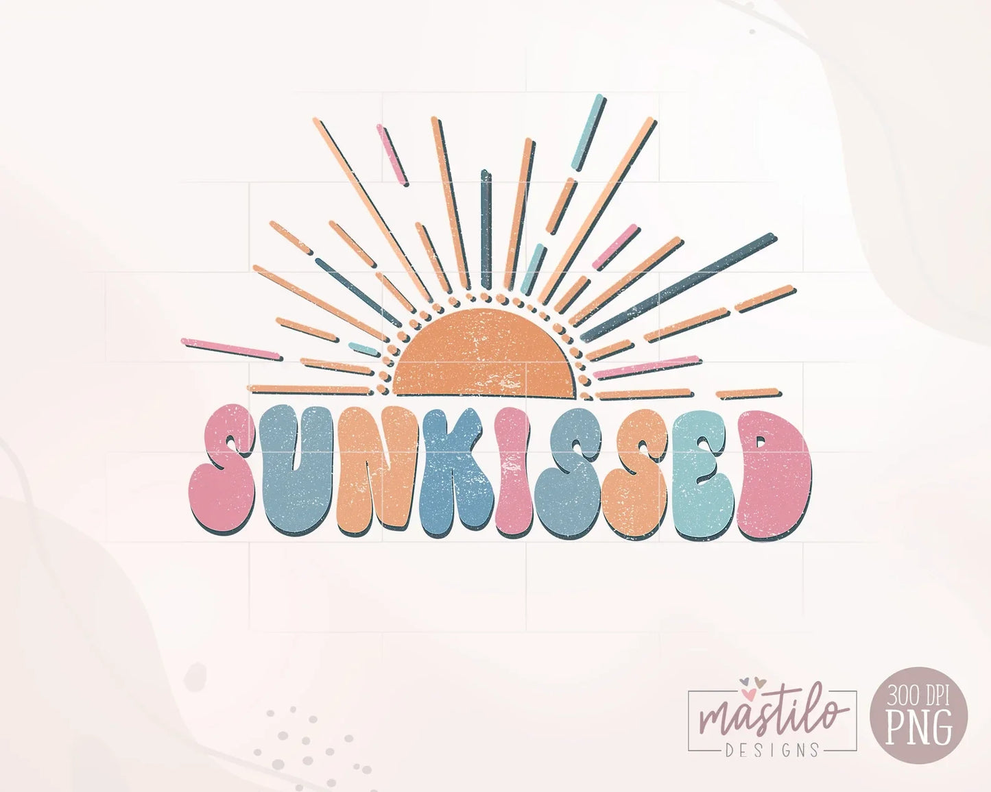 Sunkissed Retro png, Summer Sublimation downloads