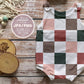 Christmas Checker Seamless Pattern, Christmas Multi Color Checker Seamless