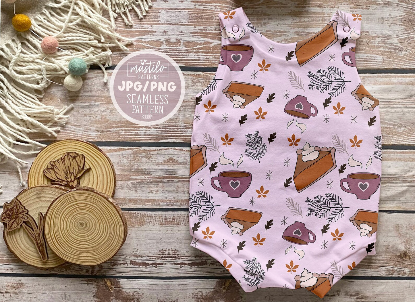 Pumpkin Spice Seamless File, Fall Seamless Pattern, Fall Fabrics Seamless Files
