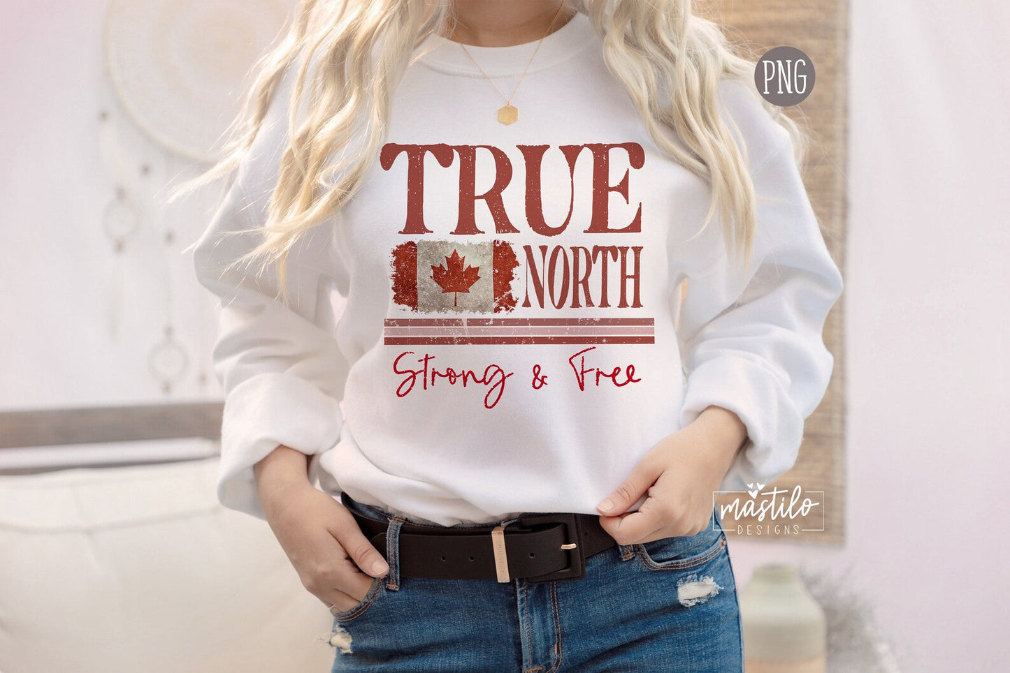 Retro Canada png, True North Png, Canada Day Png, Distressed Flag