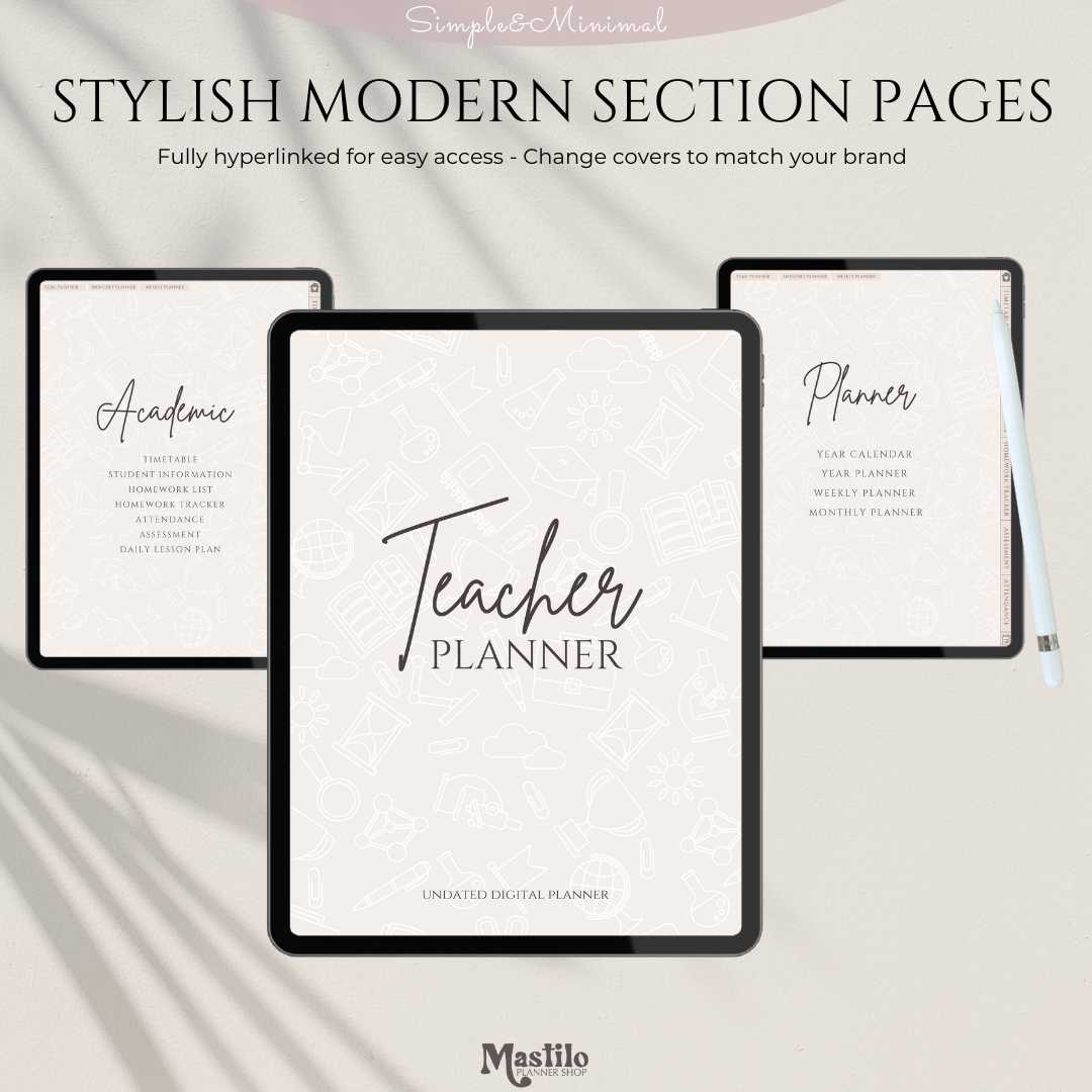 Teacher Planner, PLR Digital Planner, Editable Canva Planner Template, PLR