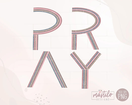 Pray PNG, Retro Christian Png, Christian Sublimation Designs