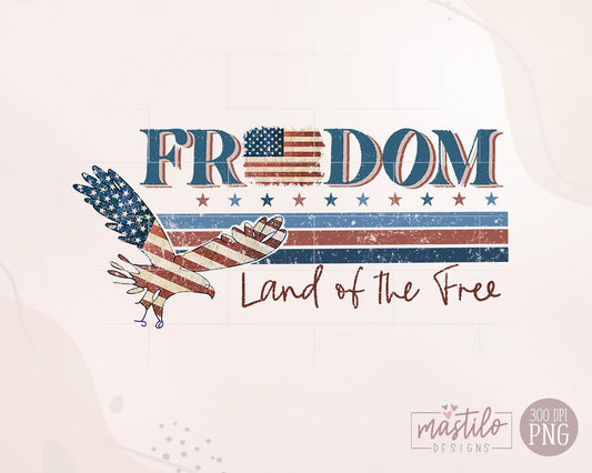 Land of the Free Png, Freedom PNG, Retro America PNG