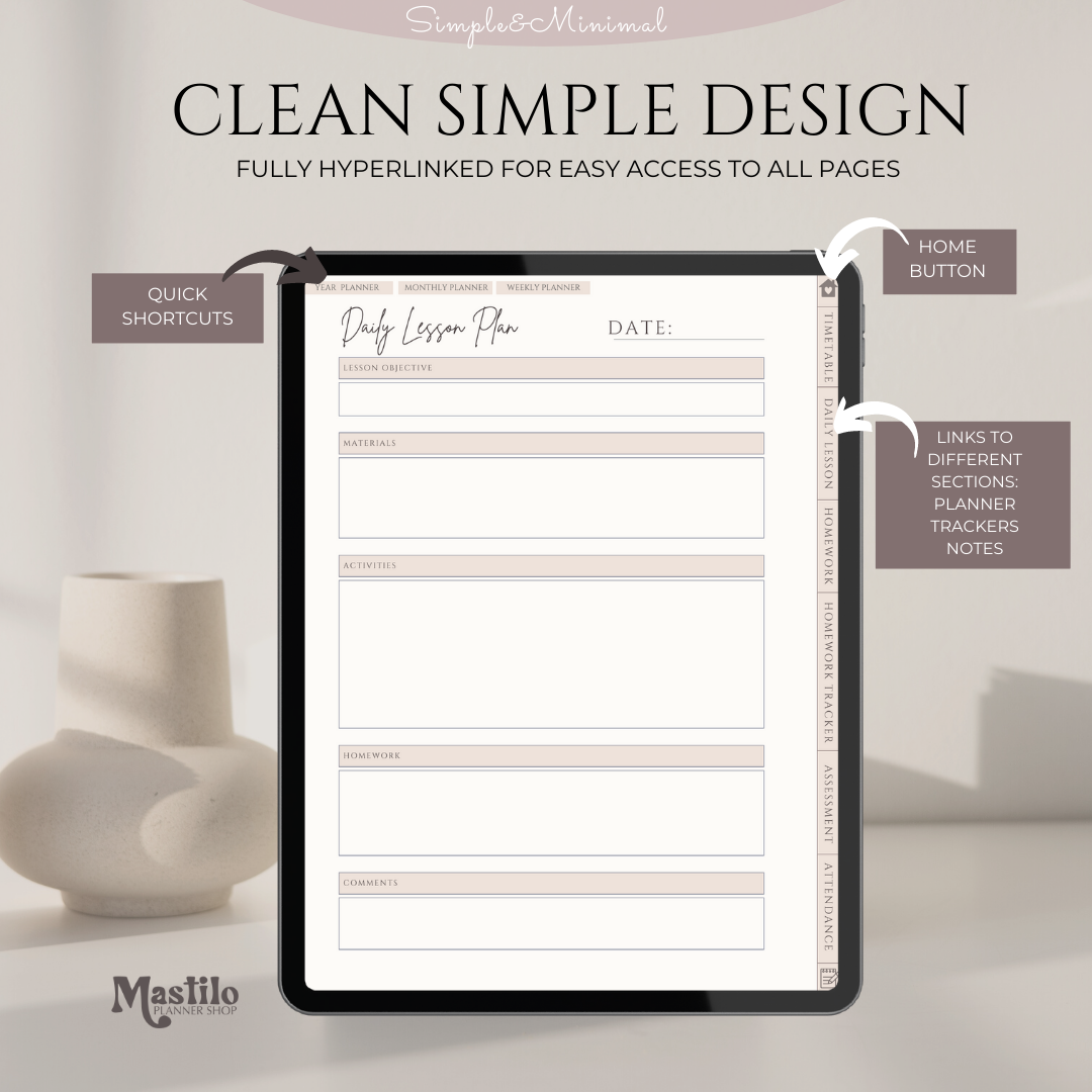 Teacher Planner, PLR Digital Planner, Editable Canva Planner Template, PLR