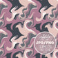 Groovy Boho Pattern, Retro Fabric Pattern Design, Seamless Pattern Png, Marbled