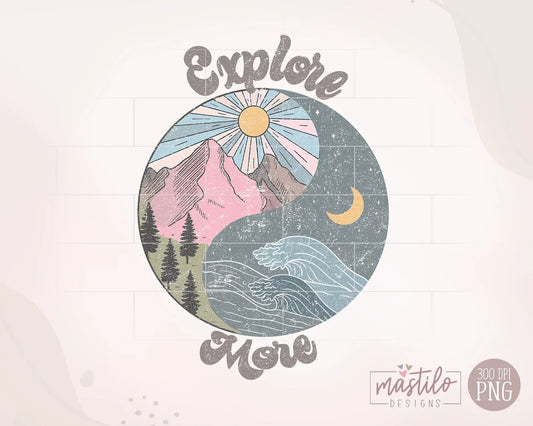 Explore More Sublimation Design, Retro Png, Explore More Png