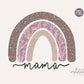 Boho Rainbow Mama PNG, Boho Rainbow Png, Mom Png