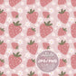 Strawberry Seamless Pattern, Retro Seamless Pattern, Summer Fabric Design