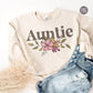 Auntie Png, Floral Auntie PNG, Floral Sublimation Design