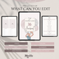 PLR Weight Loss Journal, Plr Fitness Journal, Editable Canva Journal Template